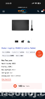 Huion INSPIROY H580X Creative Pen Tablet Drawing Pad